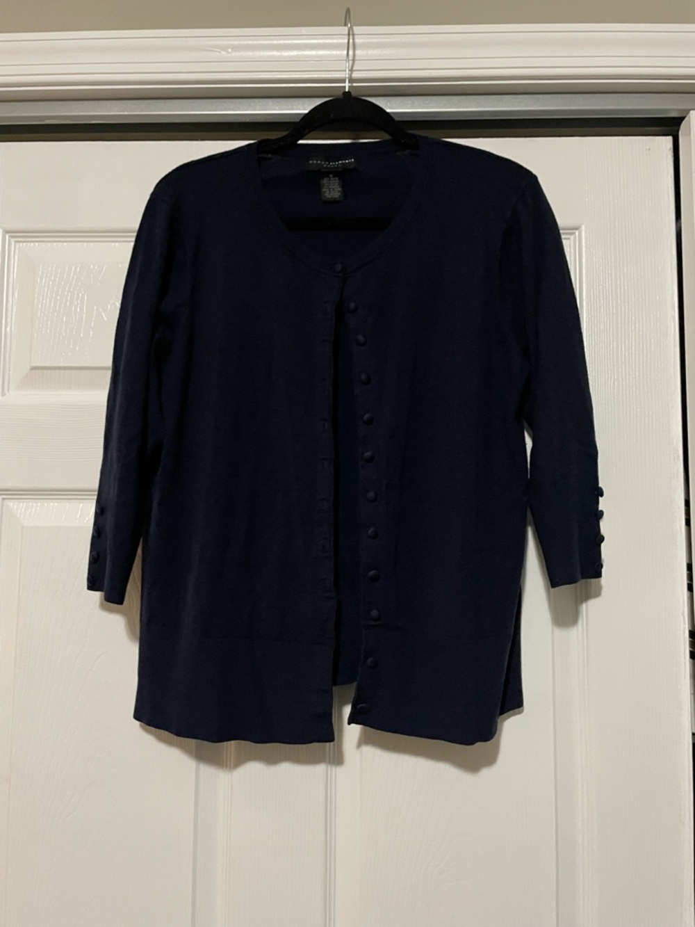 Grace Elements Navy Button-Front Women's Cardigan